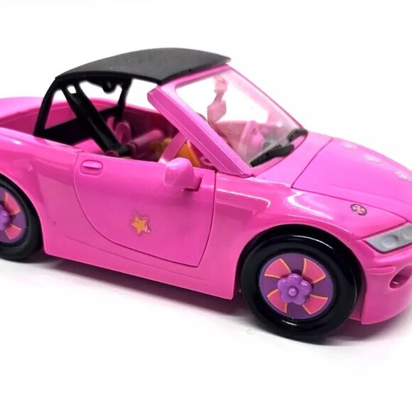 Polly Pocket Hip Hot Convertible (Pink) Vintage 2003 Mattel Car Pinwheel Rims - Picture 1 of 15